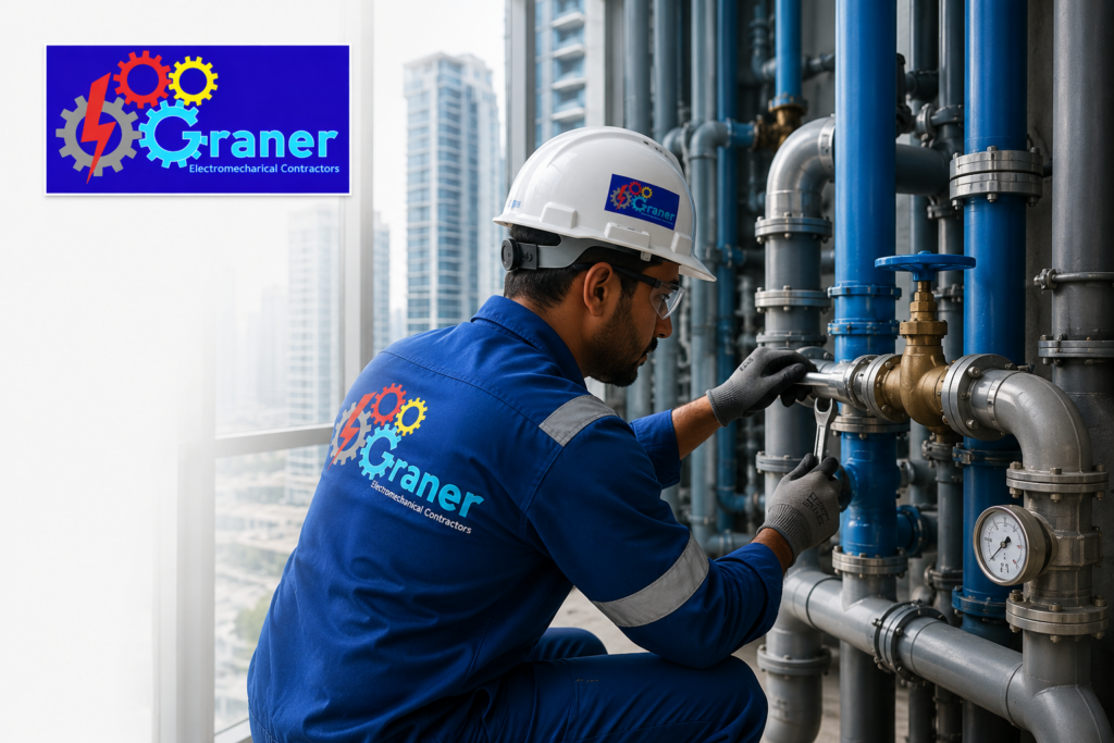 Mechanical and plumbing system maintenance for high-rise buildings in Qatar, Graner Electromechanical Contractors Doha
