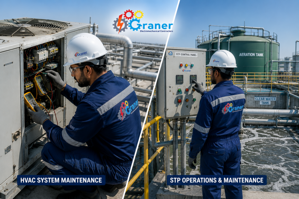 "MEP and STP manpower supply services Qatar , Graner Electromechanical Contractors"