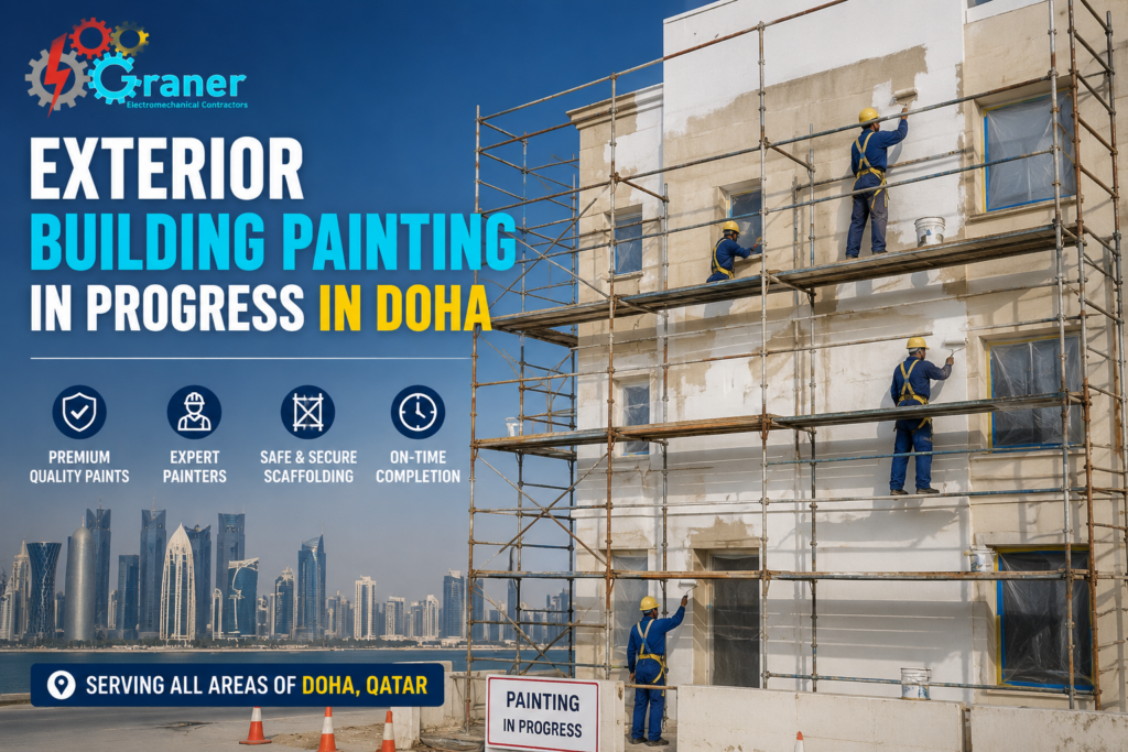 "Professional painting services Qatar – exterior building painting in Doha"