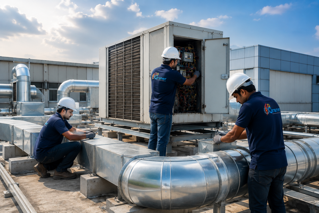 "Graner commercial HVAC installation Qatar"