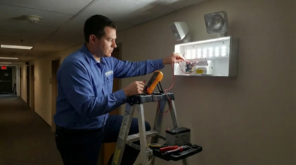 "Faulty Emergency Lighting System in Commercial Building"